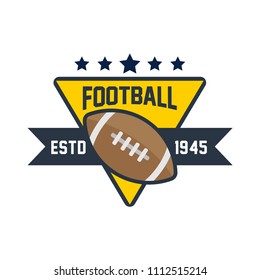 football college league badge logo with four color design. Suitable for T-shirt apparel design. Vector illustration