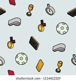 Football color outline isometric pattern