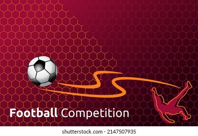 Football competition background vector illustration design, Qatar 2022 world cup concept in maroon gradient color. Concepts for banners, posters, flyers and more