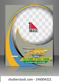 Football Competition Flyer Magazine Cover & Poster Template.