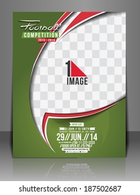 Football Competition Front Flyer & Poster Template. 