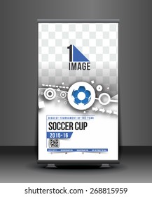 Football Competition Roll Up Banner Design