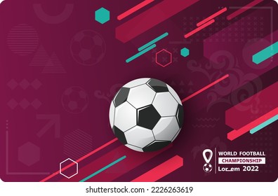 Football competition symbol. Sports background for landing page, event, tournament, invitation, cup or championship - Shutterstock ID 2226263619