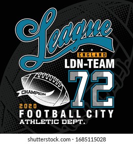 football competition typography graphic t shirt for print vector illustration design