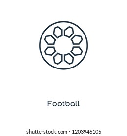 Football concept line icon. Linear Football concept outline symbol design. This simple element illustration can be used for web and mobile UI/UX.