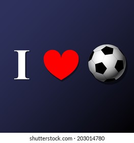 Football concept I Love Football