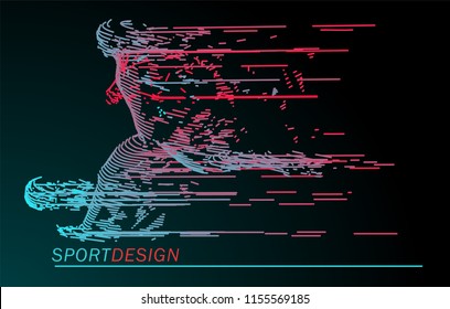 Football concept. Vector drawn by color lines. Soccer art. Creative line-art set. Vector template brochures, flyers, presentations, logo, print, leaflet, banners.