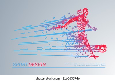 Football concept. Vector drawn by color lines. Soccer art. Creative line-art set. Vector template brochures, flyers, presentations, logo, print, leaflet, banners.