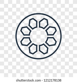 Football concept vector linear icon isolated on transparent background, Football concept transparency concept in outline style