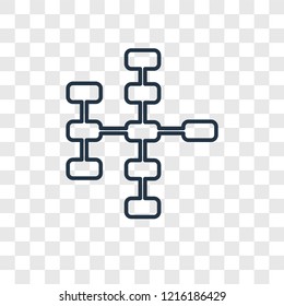 Football concept vector linear icon isolated on transparent background, Football concept transparency concept in outline style