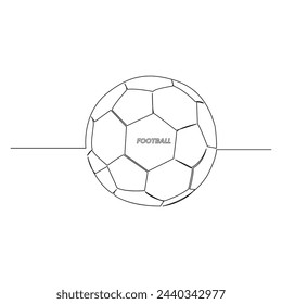 Football Continuous one line drawing illustration art vector design