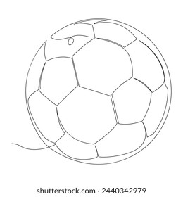Football Continuous one line drawing illustration art vector design