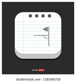 Football Corner Flag Icon - Free vector icon