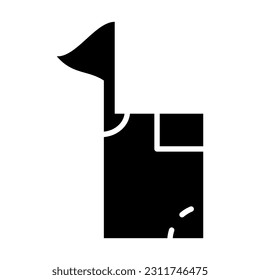 Football Corner Vector Glyph Icon For Personal And Commercial Use.
