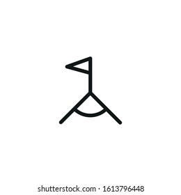 football corner vector icon on white background