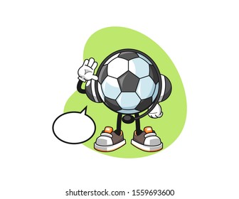 Football costumer cervices cartoon. Mascot Character vector.