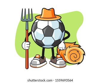 Football courier cartoon. Mascot Character vector.