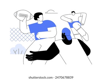Football court isolated cartoon vector illustrations. Young people play football on the stadium together, outdoor activities, tournament match, sport game, healthy lifestyle vector cartoon.