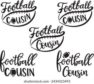 Football cousin, american football, football love, football family vector illustration file svg