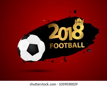 football cup 2018 design of a stylish background vector illustration.