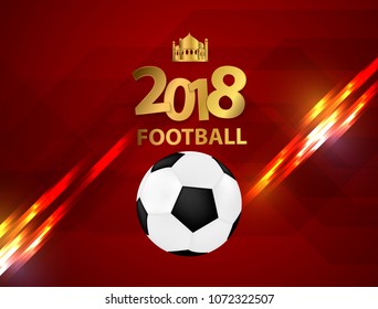 football cup 2018 design of a stylish background vector illustration.