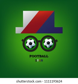 Football cup 2018 design vector illustration