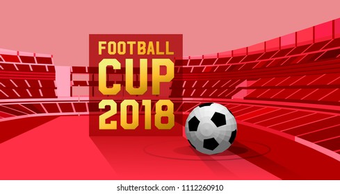 football cup 2018. football stadium championship background illustration