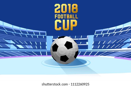 football cup 2018. football stadium championship background illustration