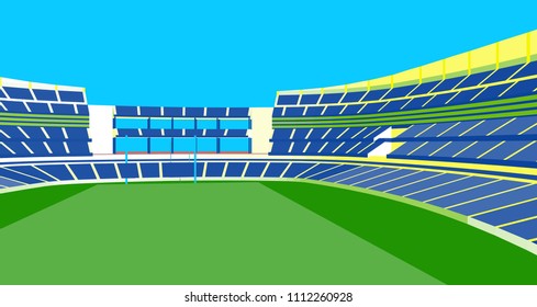 football cup 2018. football stadium championship background illustration