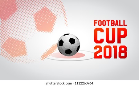 football cup 2018. football stadium championship background illustration