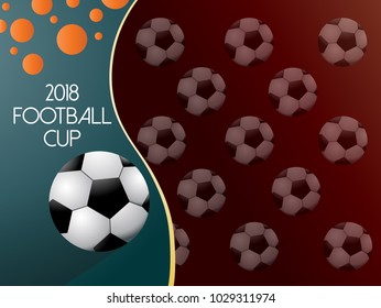 football cup 2018 vector background