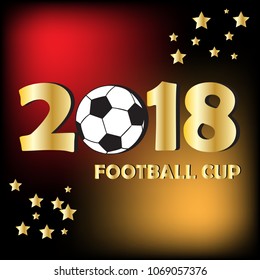 football cup 2018 vector design