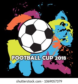 football cup 2018 vector design