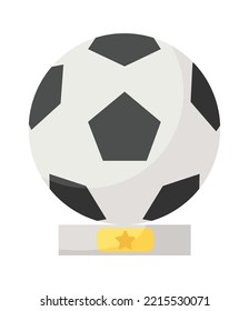 Copa de fútbol en un estrado