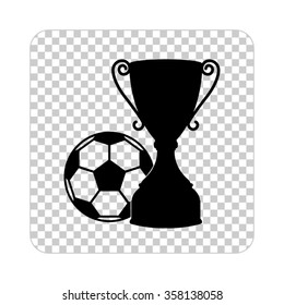 football cup -  black vector icon