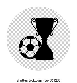 football cup  - black vector icon