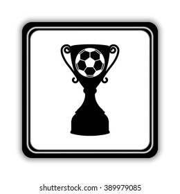 football cup -  black vector icon