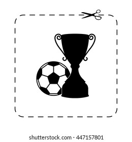football cup  - black vector icon