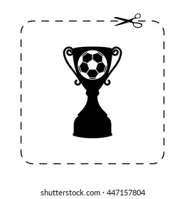 football cup  - black vector icon