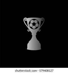 football cup  - black vector icon