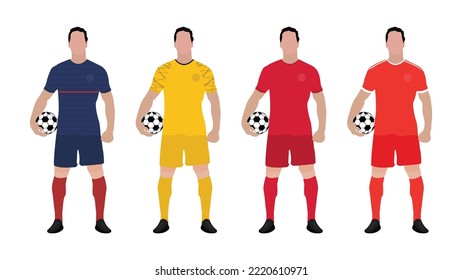 football cup Group d Team and  their team kit