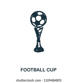 Football Cup icon. Mobile apps, printing and more usage. Simple element sing. Monochrome Football Cup icon illustration.