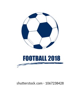 Football cup logo isolated on white background. Soccer cup for web site, poster, placard, flyer and wallpaper. Modern backdrop and banner template. Creative art concept, vector illustration, eps 10