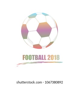 Football cup logo isolated on white background. Soccer cup for web site, poster, placard, flyer and wallpaper. Modern backdrop and banner template. Creative art concept, vector illustration, eps 10