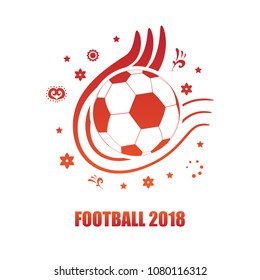 Football cup logo isolated on white background. Soccer cup for web site, poster, placard, flyer and wallpaper. Modern backdrop and banner template. Creative art concept, vector illustration, eps 10