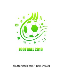 Football cup logo isolated on white background. Soccer cup for web site, poster, placard, flyer and wallpaper. Modern backdrop and banner template. Creative art concept, vector illustration, eps 10