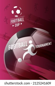 Football cup, soccer ball ,layout template design