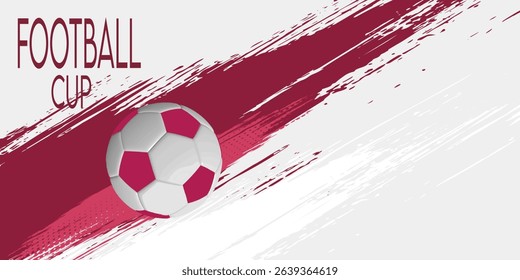 football cup , soccer ball. Sport poster, infinity concept background