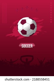 Football cup , soccer ball. Vector sport poster and flyer. Football flyer vector illustration.