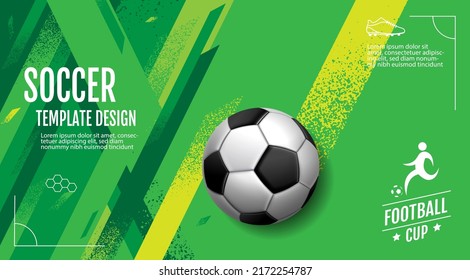 football cup , soccer banner template , Sport poster, infinity concept background 